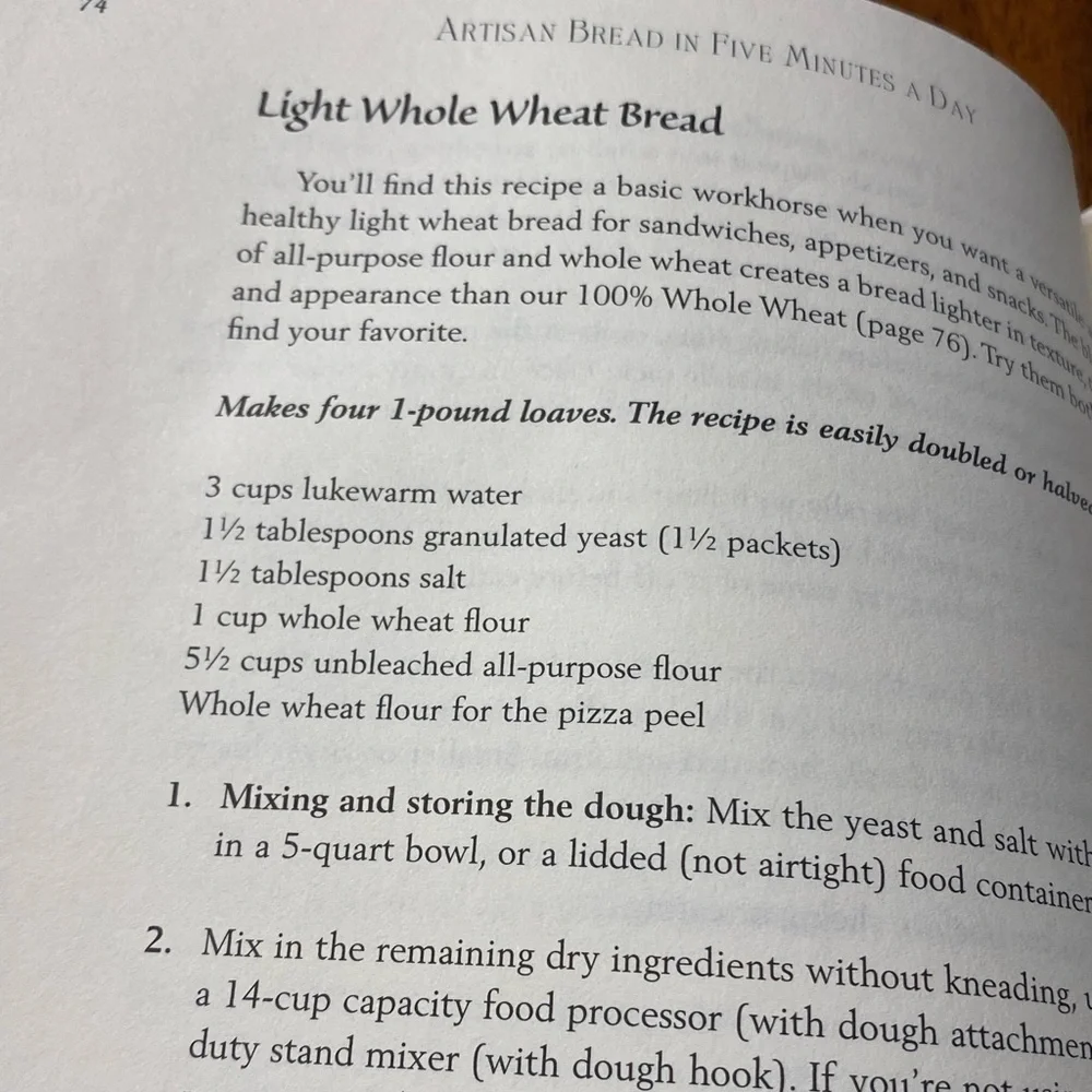 Artisan Bread in Five Minutes a Day recipe Book Hardback
